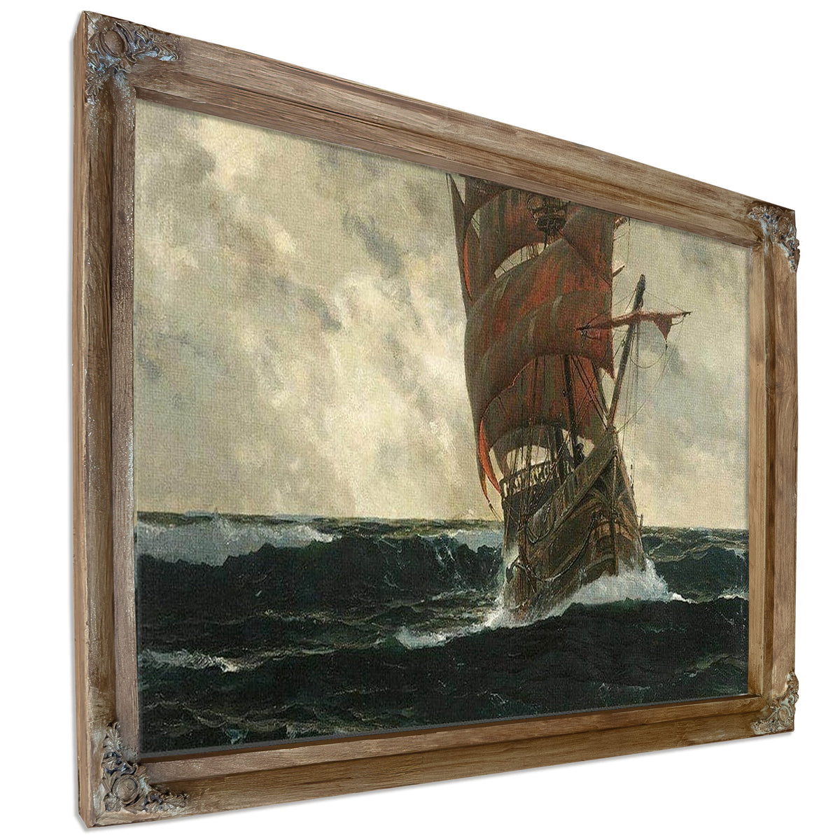 The Santa Maria At Sea By Michael Zeno Diemer