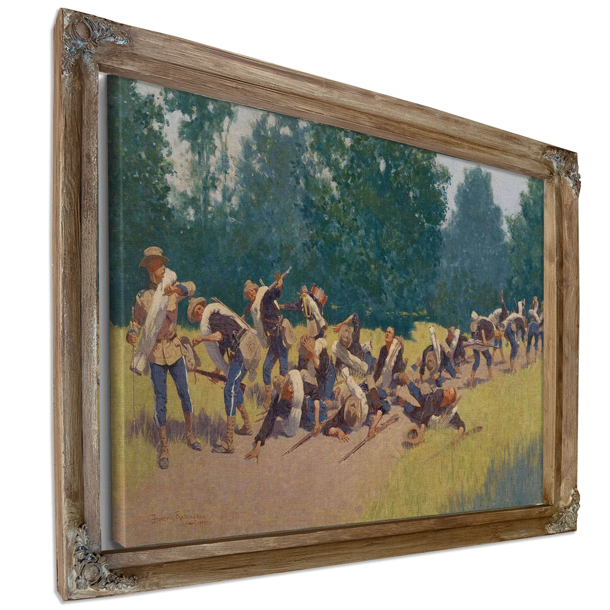 The Scream Of Shrapnel At San Juan Hill by Frederic Remington