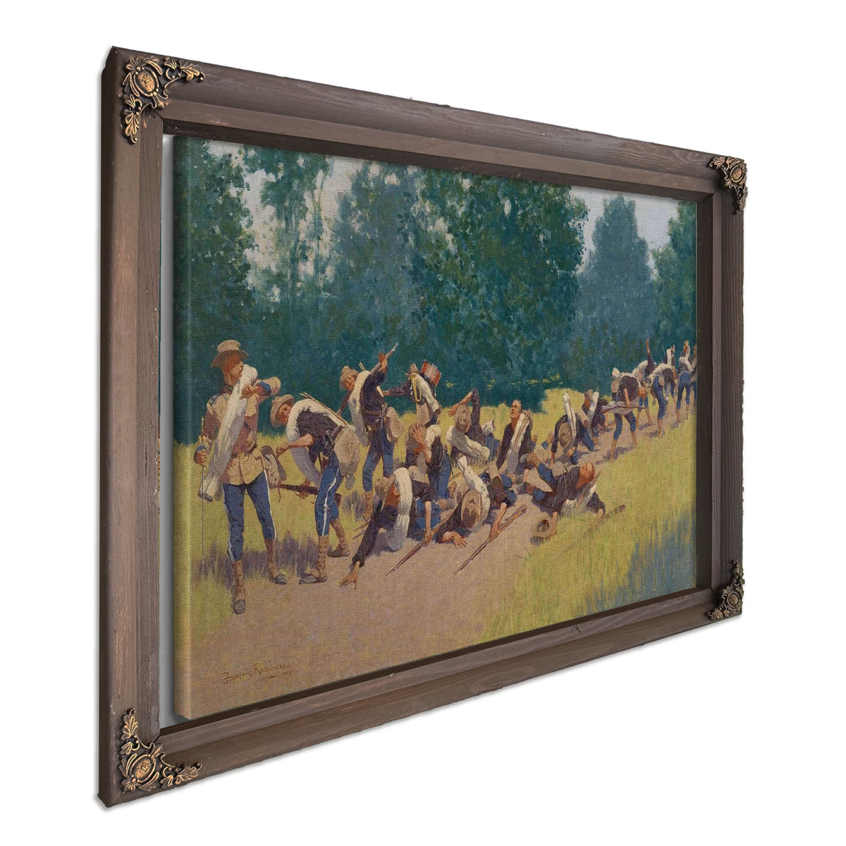 The Scream Of Shrapnel At San Juan Hill by Frederic Remington