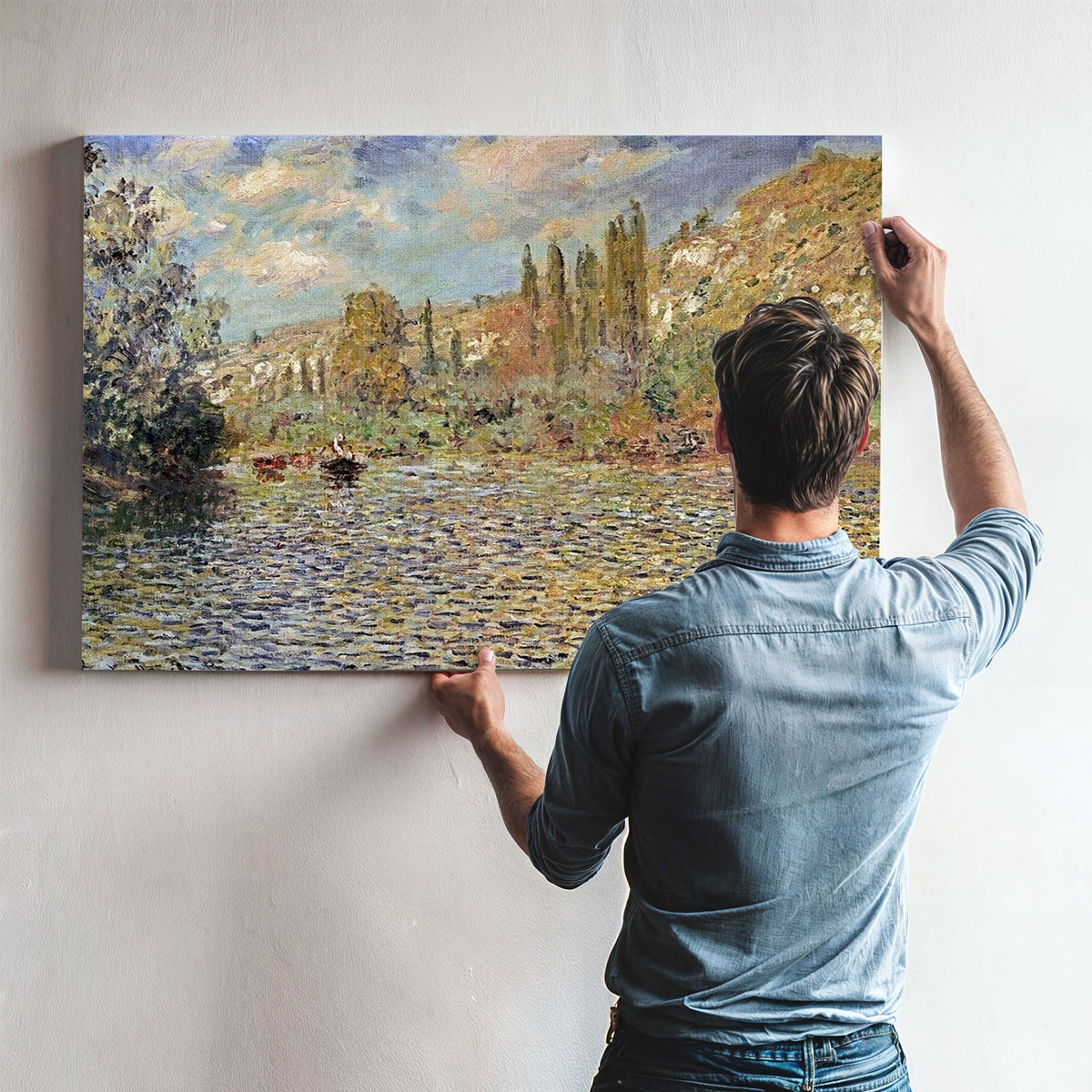 The Seine At Vetheuil By Claude Monet