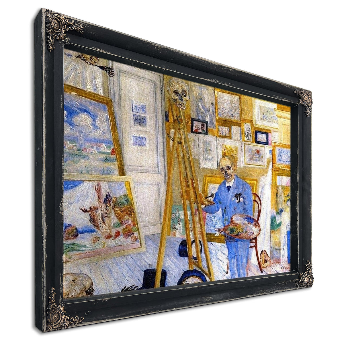 The Skeleton Painter By James Ensor