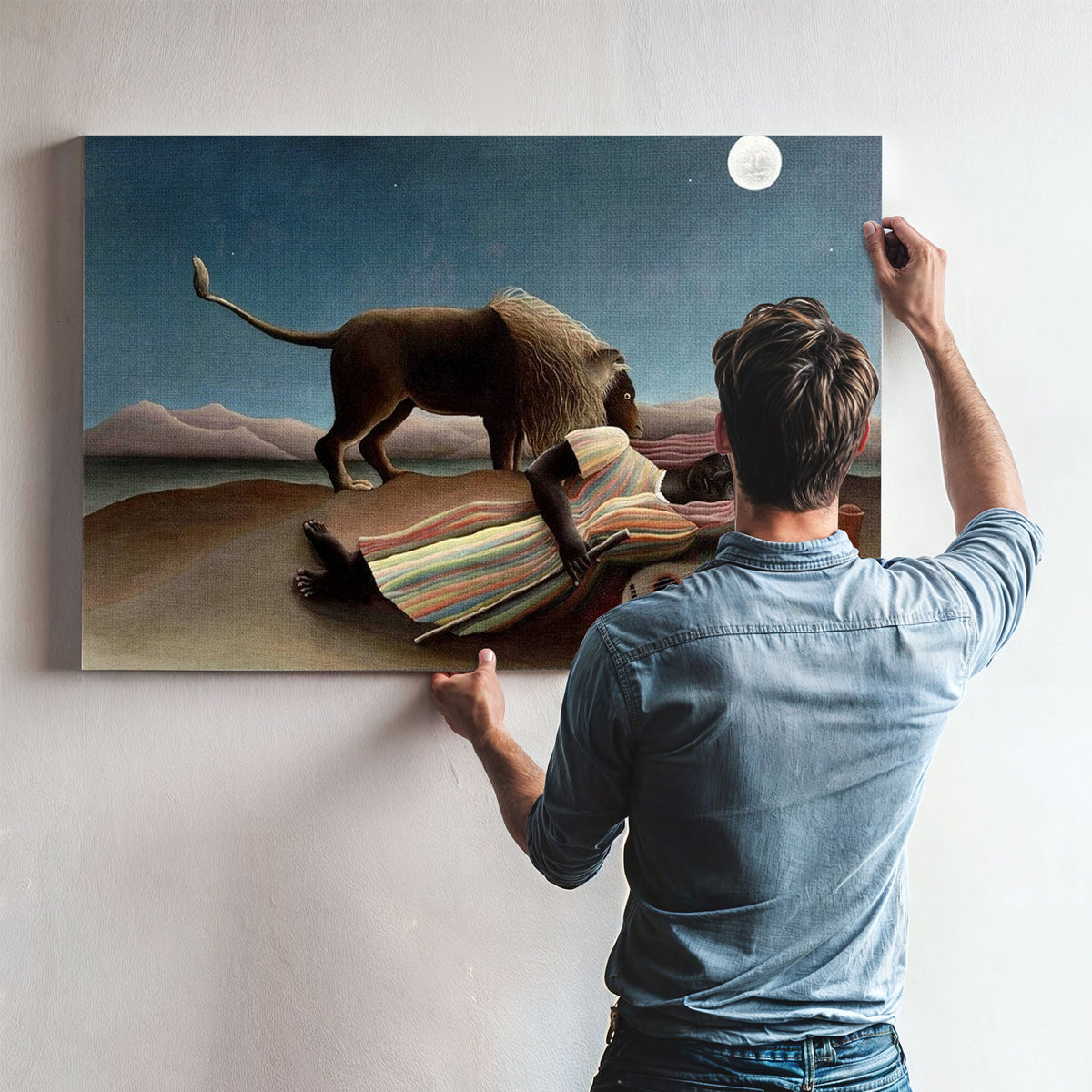 The Sleeping Gypsy La Zingara Addormentata By Henri Rousseau