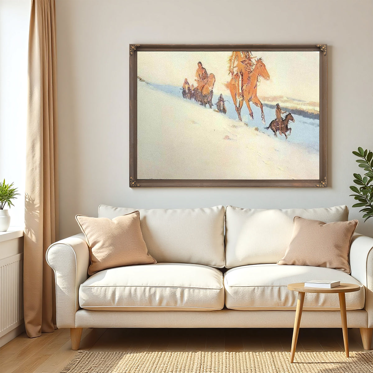 The Snow Trail By Frederic Remington