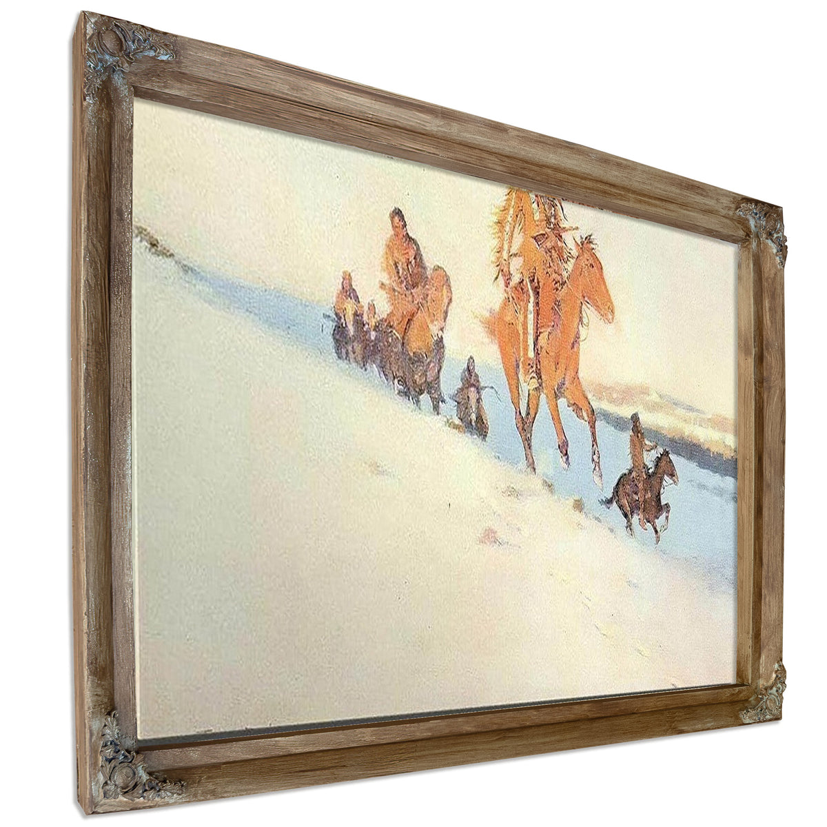The Snow Trail By Frederic Remington