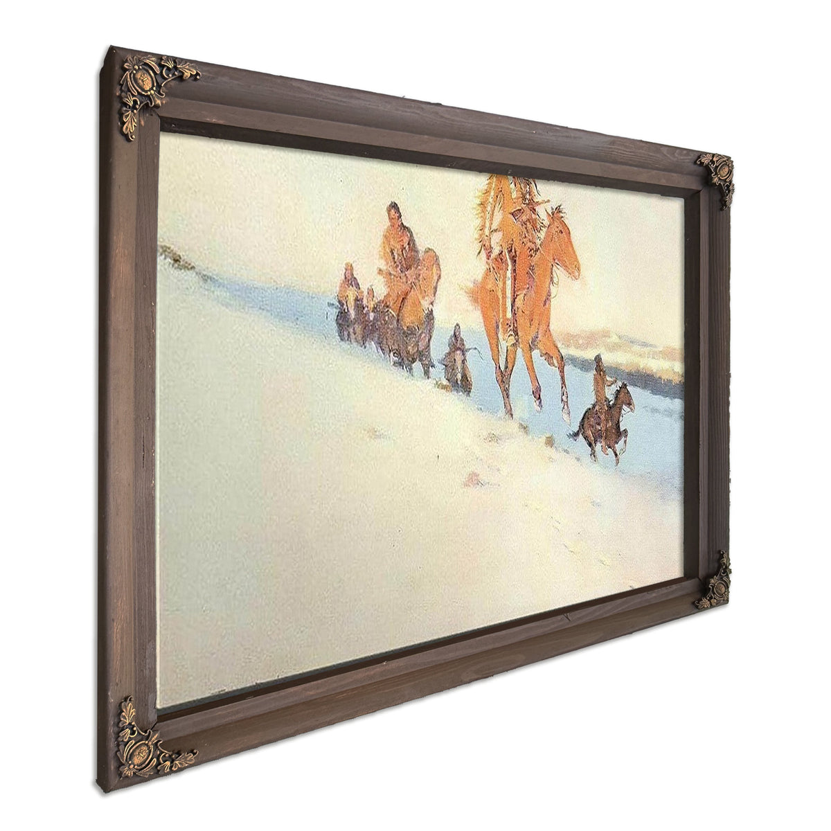 The Snow Trail By Frederic Remington