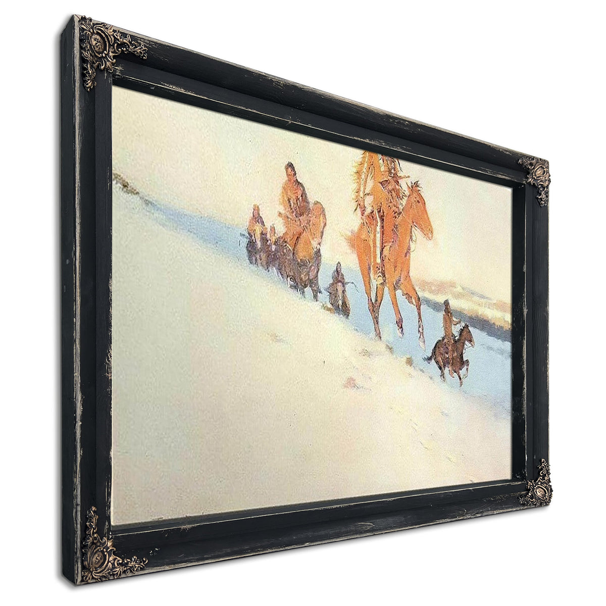 The Snow Trail By Frederic Remington