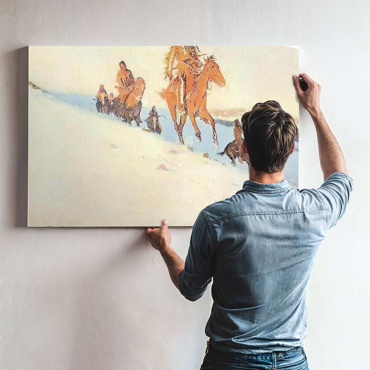 The Snow Trail By Frederic Remington