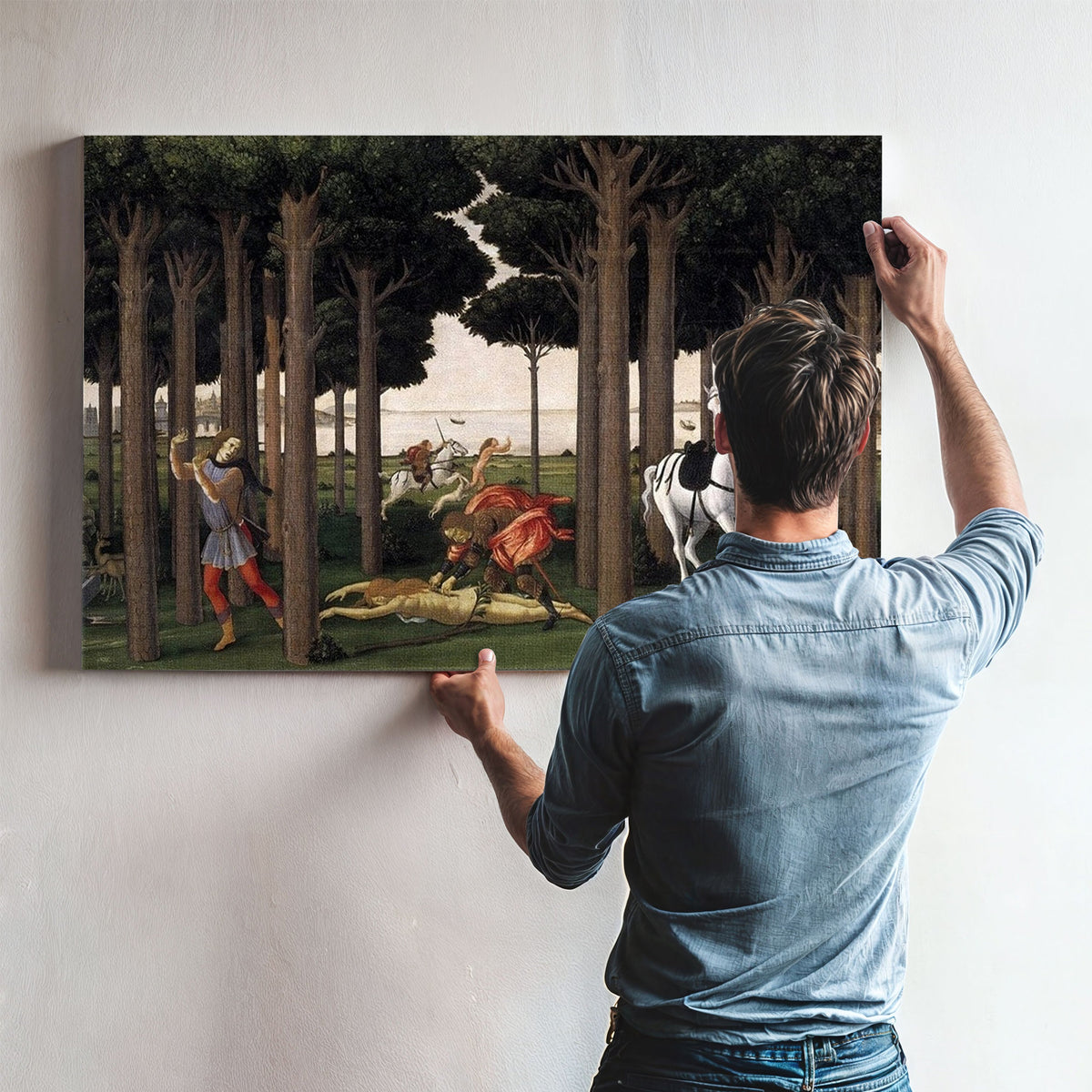 The Story Of Nastagio Degli Onesti Ii 1483 By Sandro Botticelli