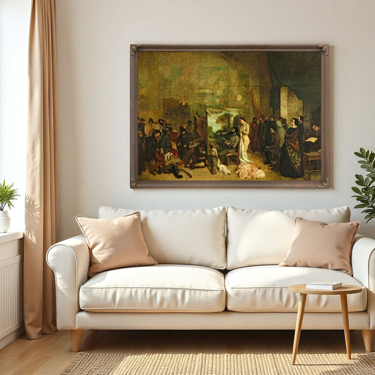 The Studio Of The Painter, A Real Allegory By Jean Desire Gustave Courbet
