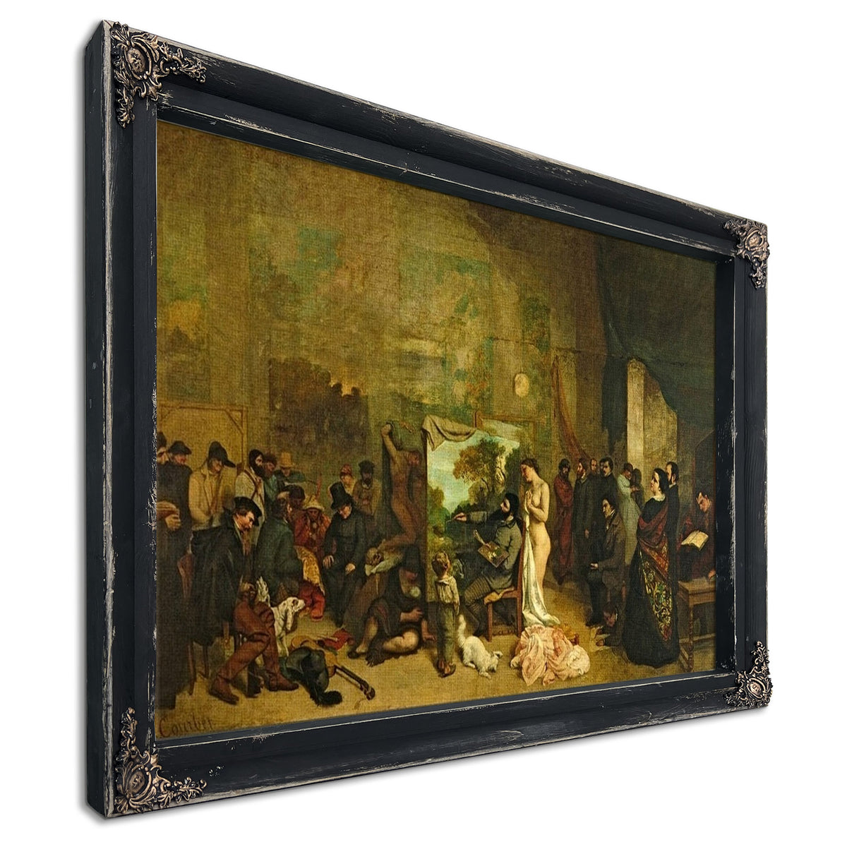 The Studio Of The Painter, A Real Allegory By Jean Desire Gustave Courbet