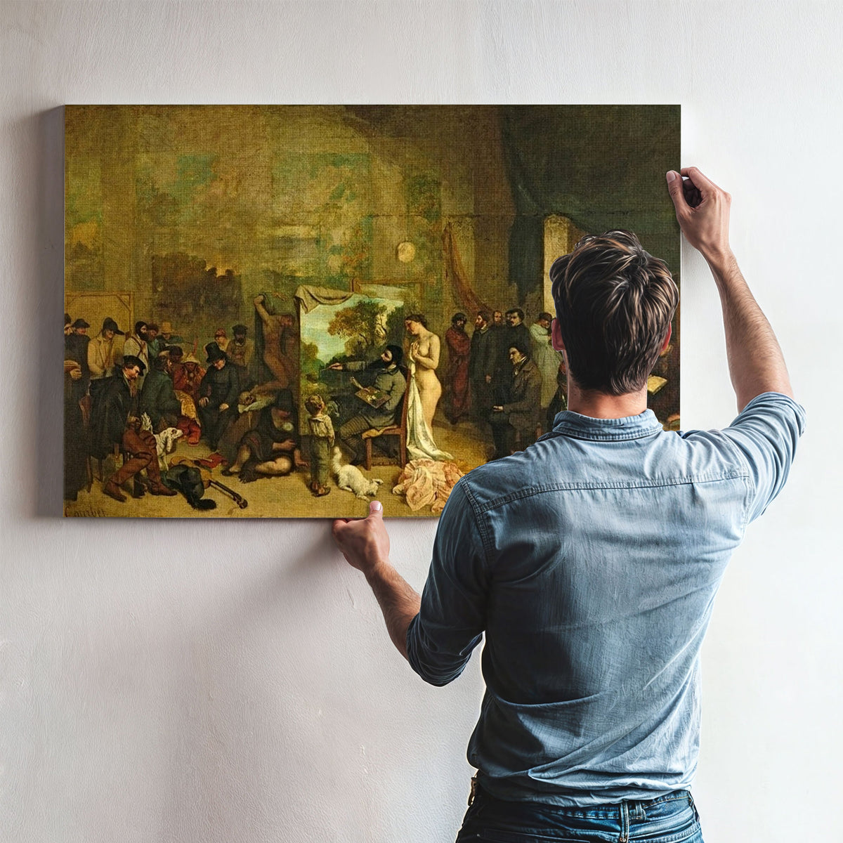 The Studio Of The Painter, A Real Allegory By Jean Desire Gustave Courbet