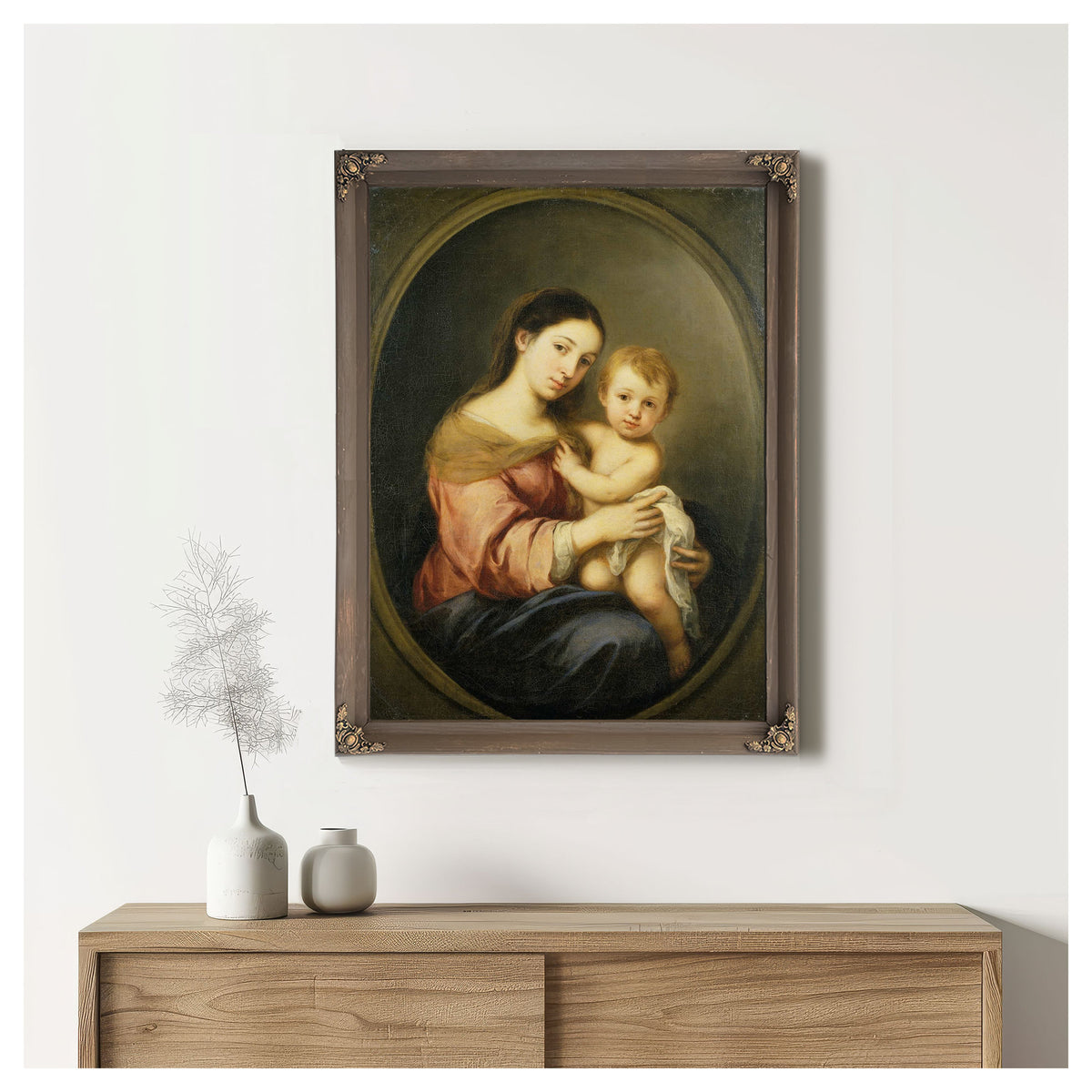 The Virgin And Child C by Bartolome Esteban Murillo