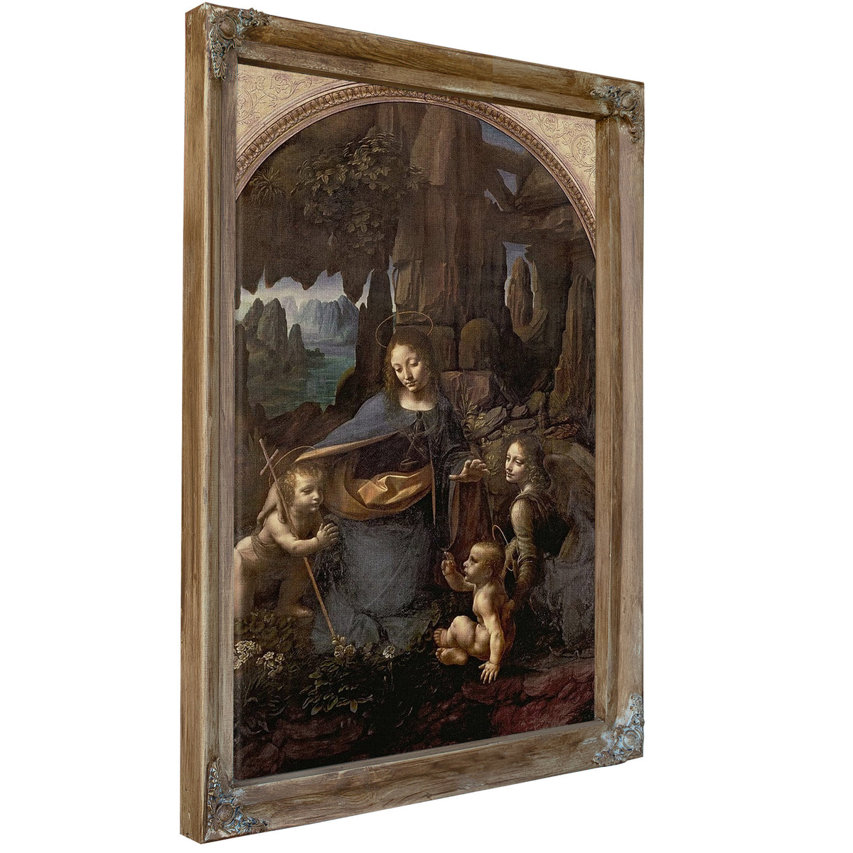The Virgin Of The Rocks (With The Infant St. John Adoring The Infant Christ Accompanied By An Angel) By Leonardo Da Vinci