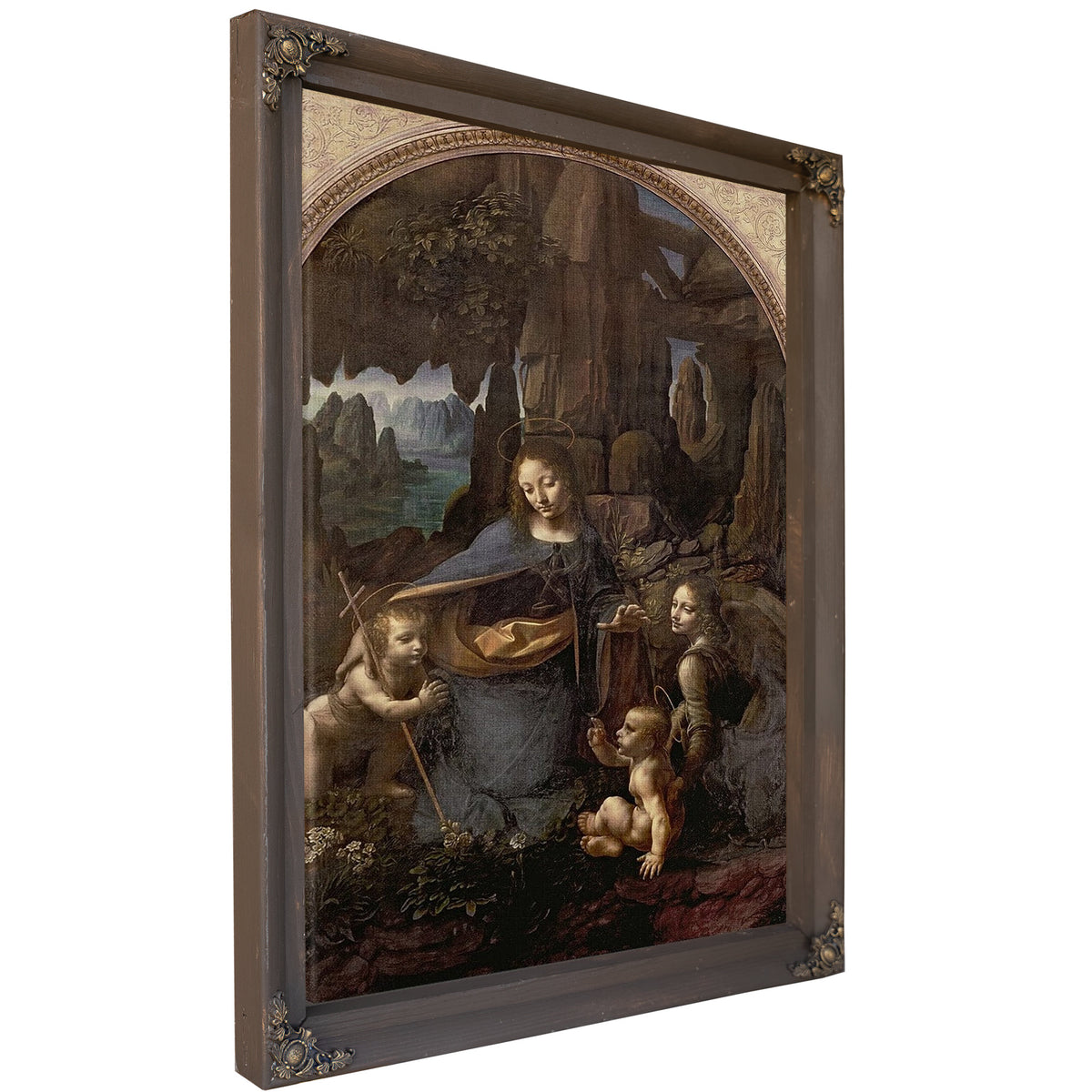 The Virgin Of The Rocks (With The Infant St. John Adoring The Infant Christ Accompanied By An Angel) By Leonardo Da Vinci