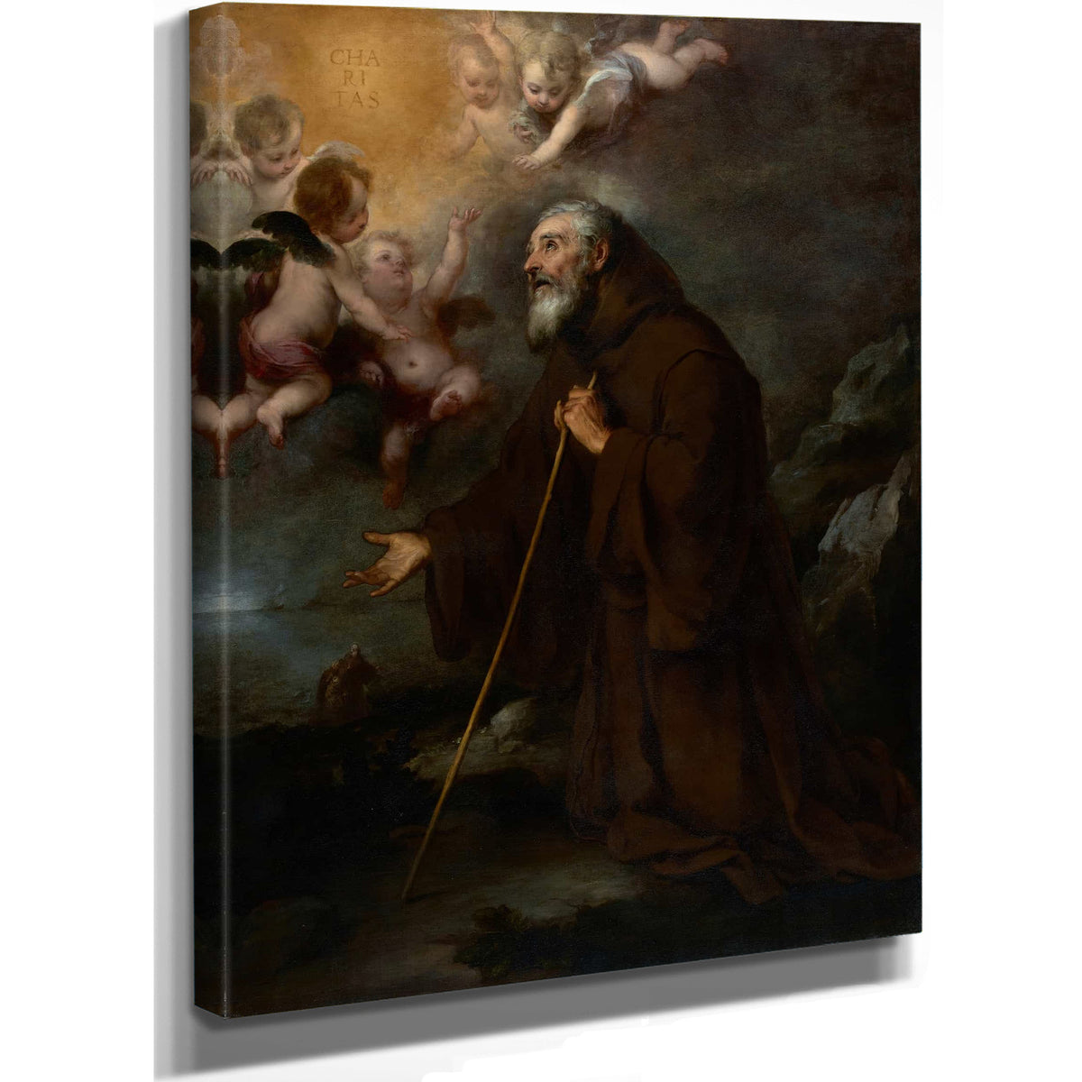 The Vision Of Saint Francis Of Paola by Bartolome Esteban Murillo