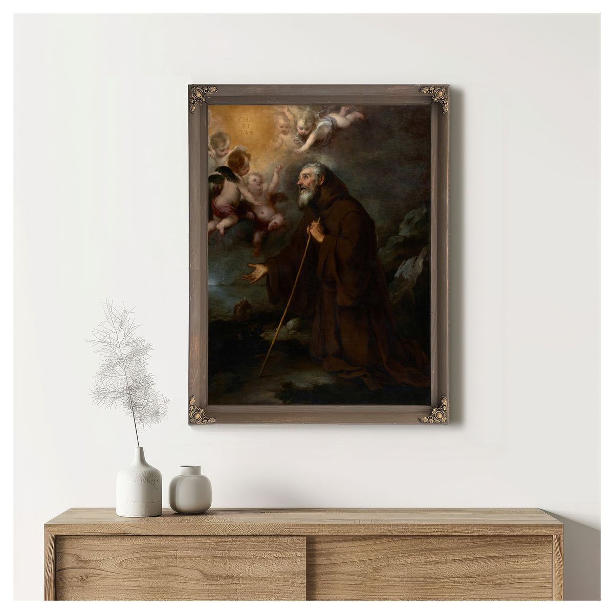 The Vision Of Saint Francis Of Paola by Bartolome Esteban Murillo