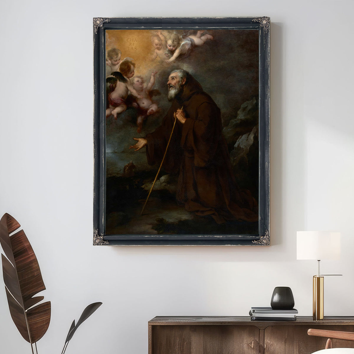 The Vision Of Saint Francis Of Paola by Bartolome Esteban Murillo