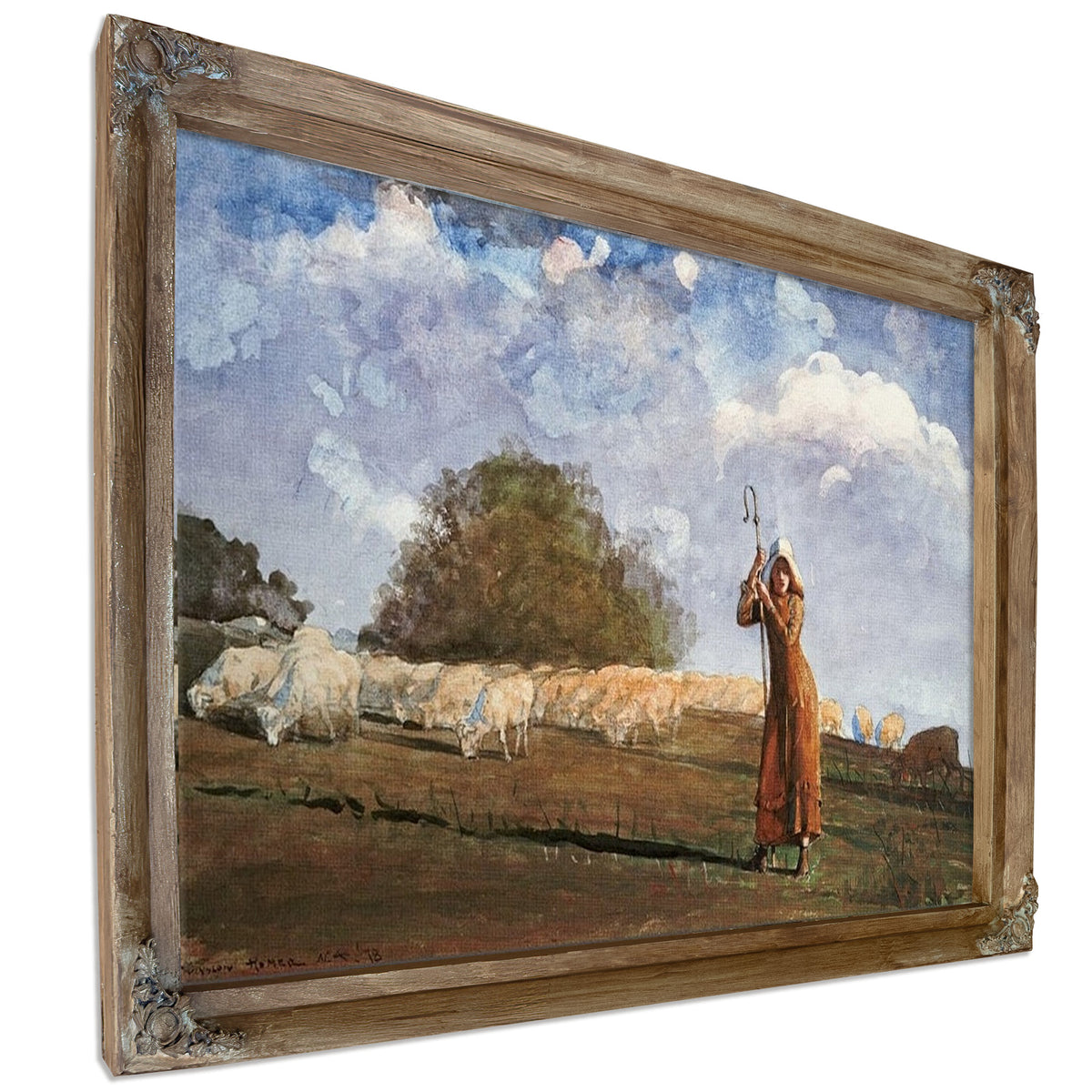 The Young Shepherdess By Winslow Homer