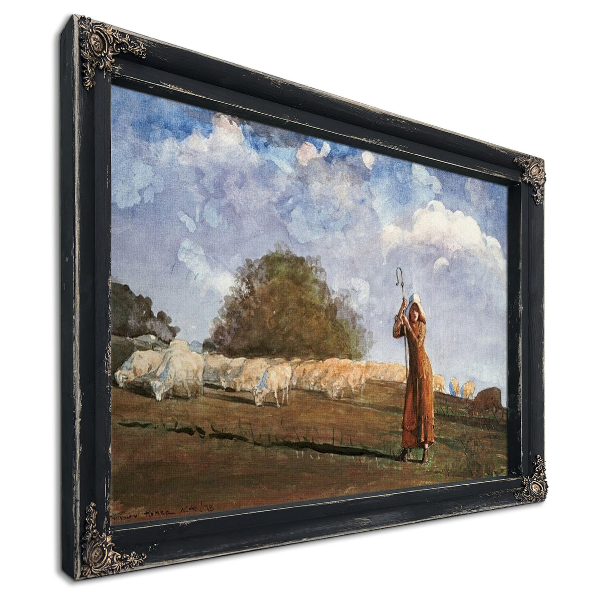 The Young Shepherdess By Winslow Homer