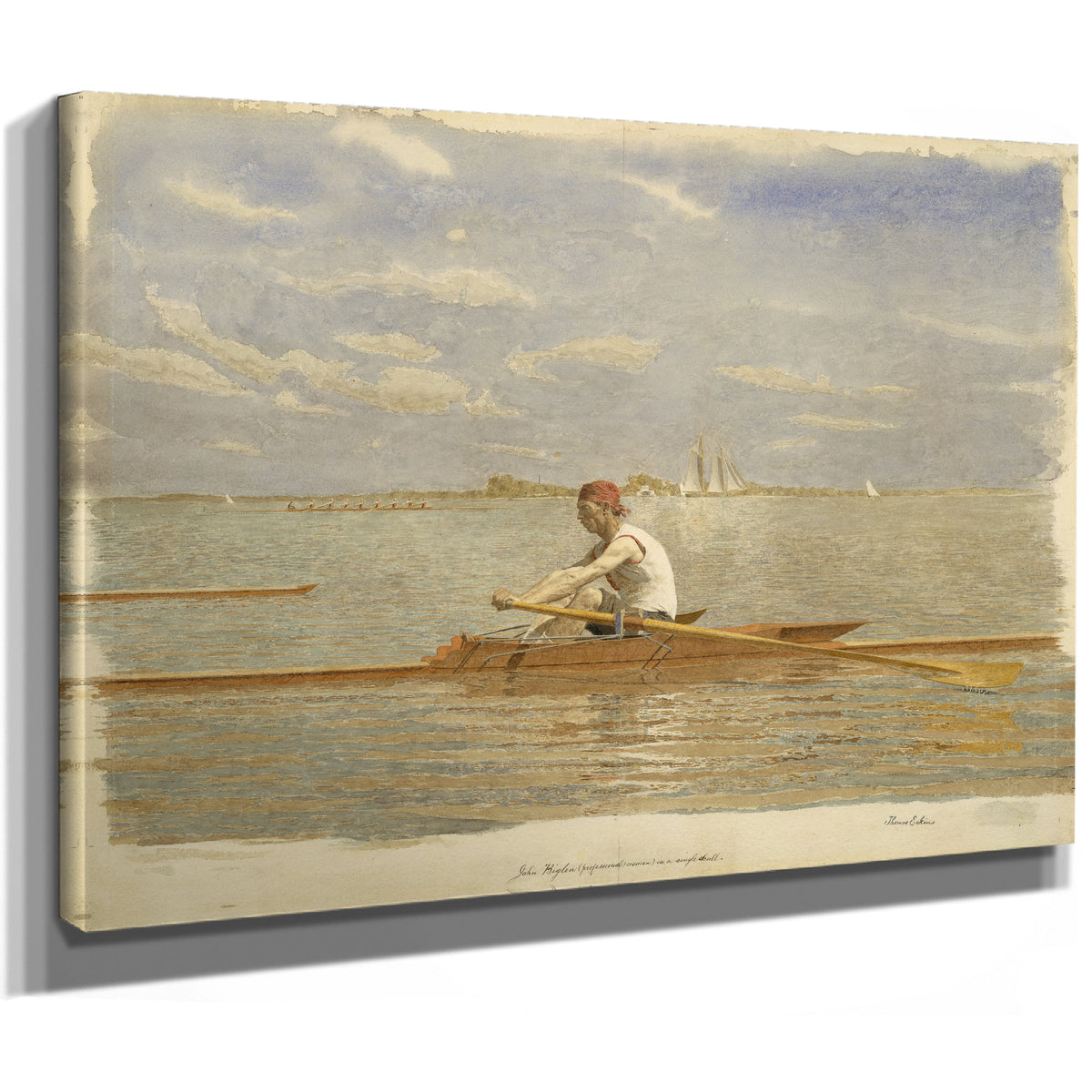 John Biglin a Single Scull By Thomas Eakins