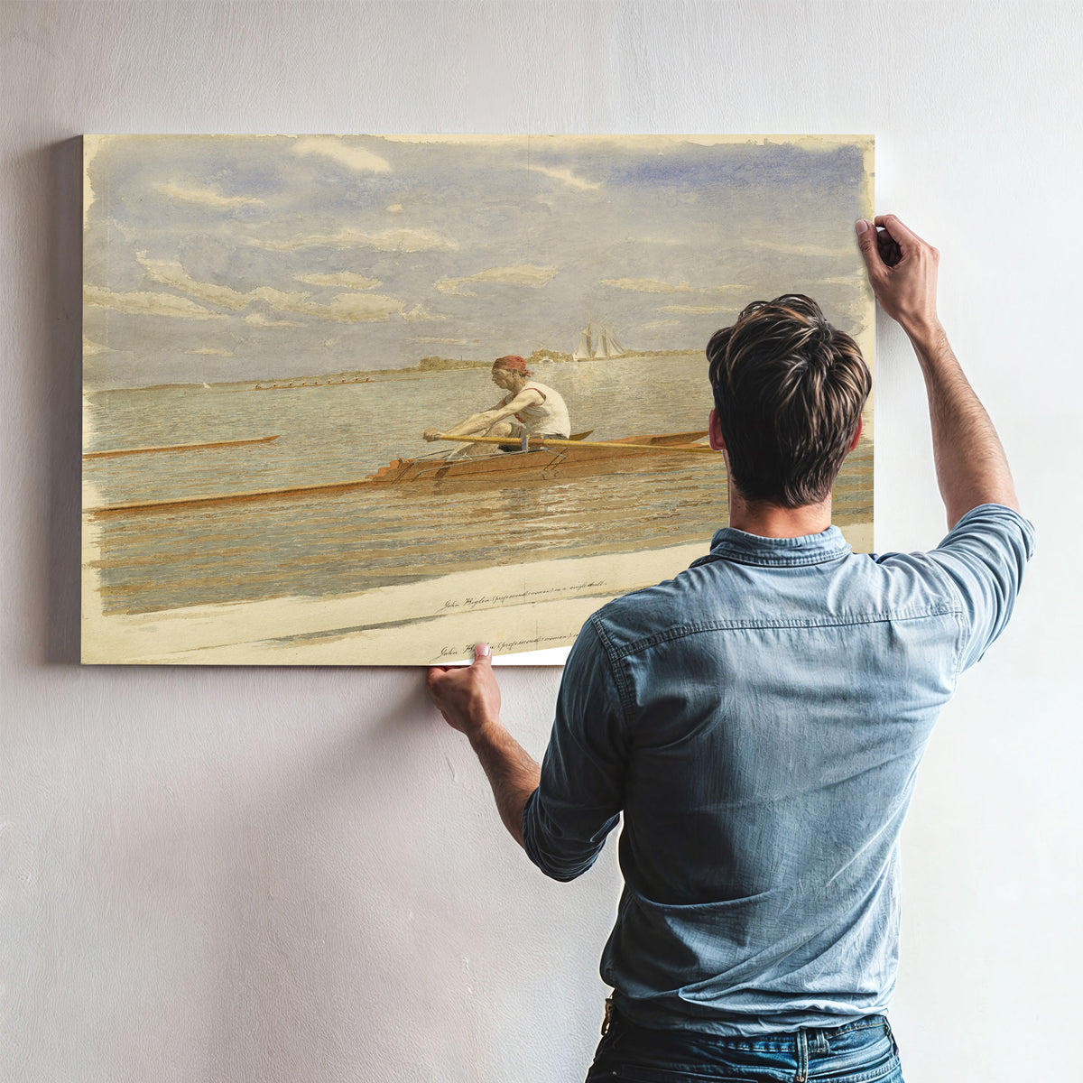 John Biglin a Single Scull By Thomas Eakins