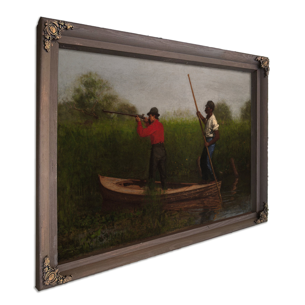 Rail Shooting the Delaware By Thomas Eakins