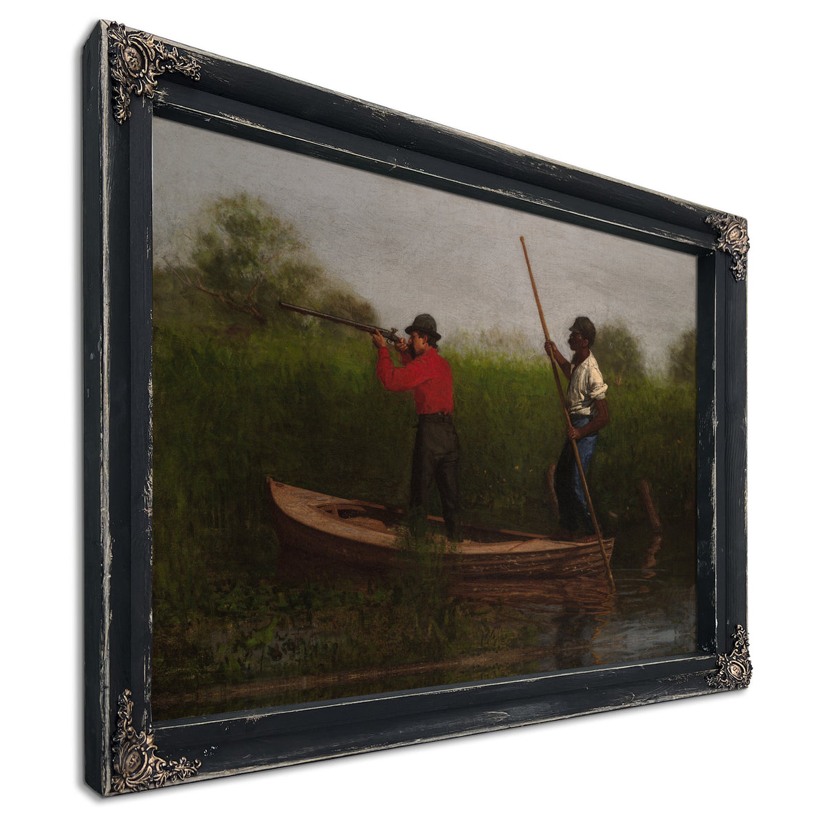 Rail Shooting the Delaware By Thomas Eakins