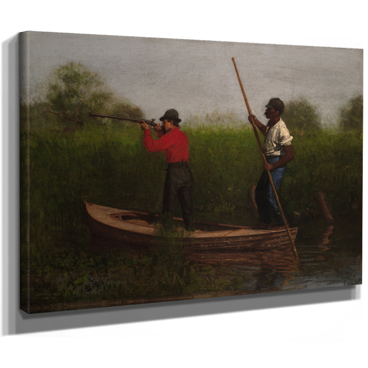 Rail Shooting the Delaware By Thomas Eakins