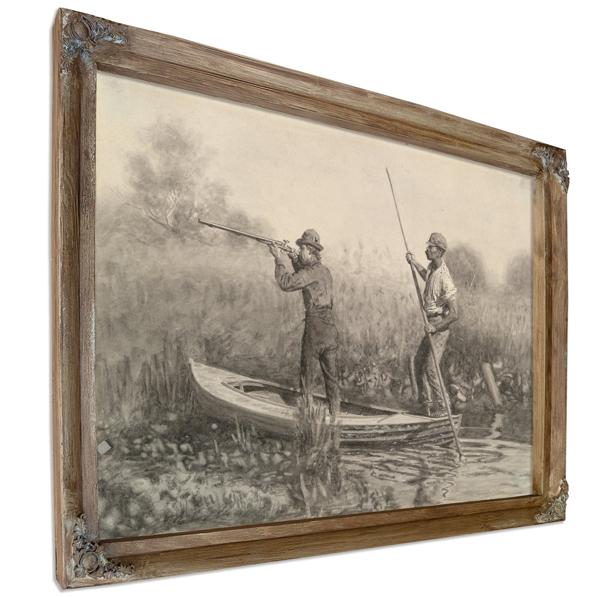 Study Rail Shooting a Punt By Thomas Eakins