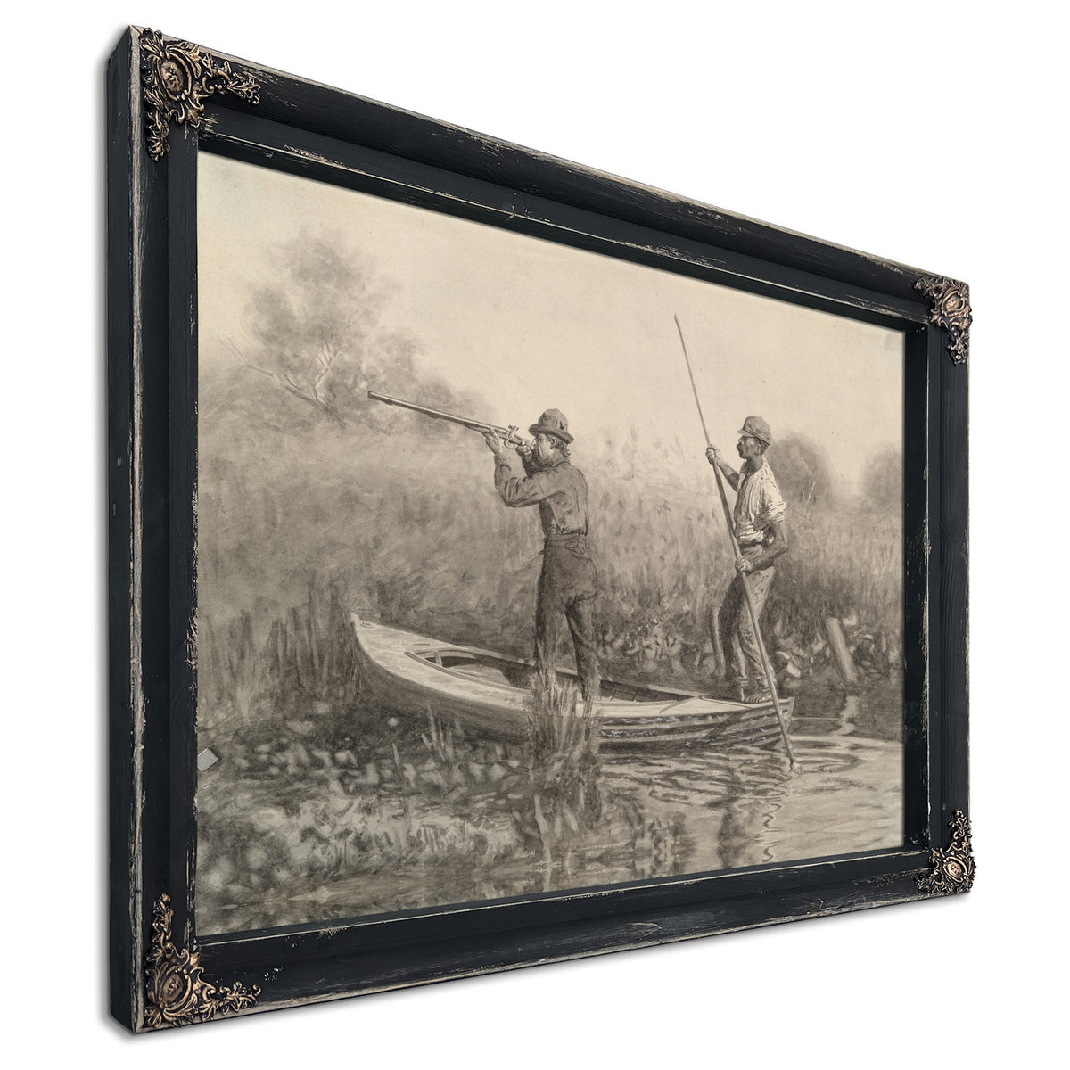 Study Rail Shooting a Punt By Thomas Eakins