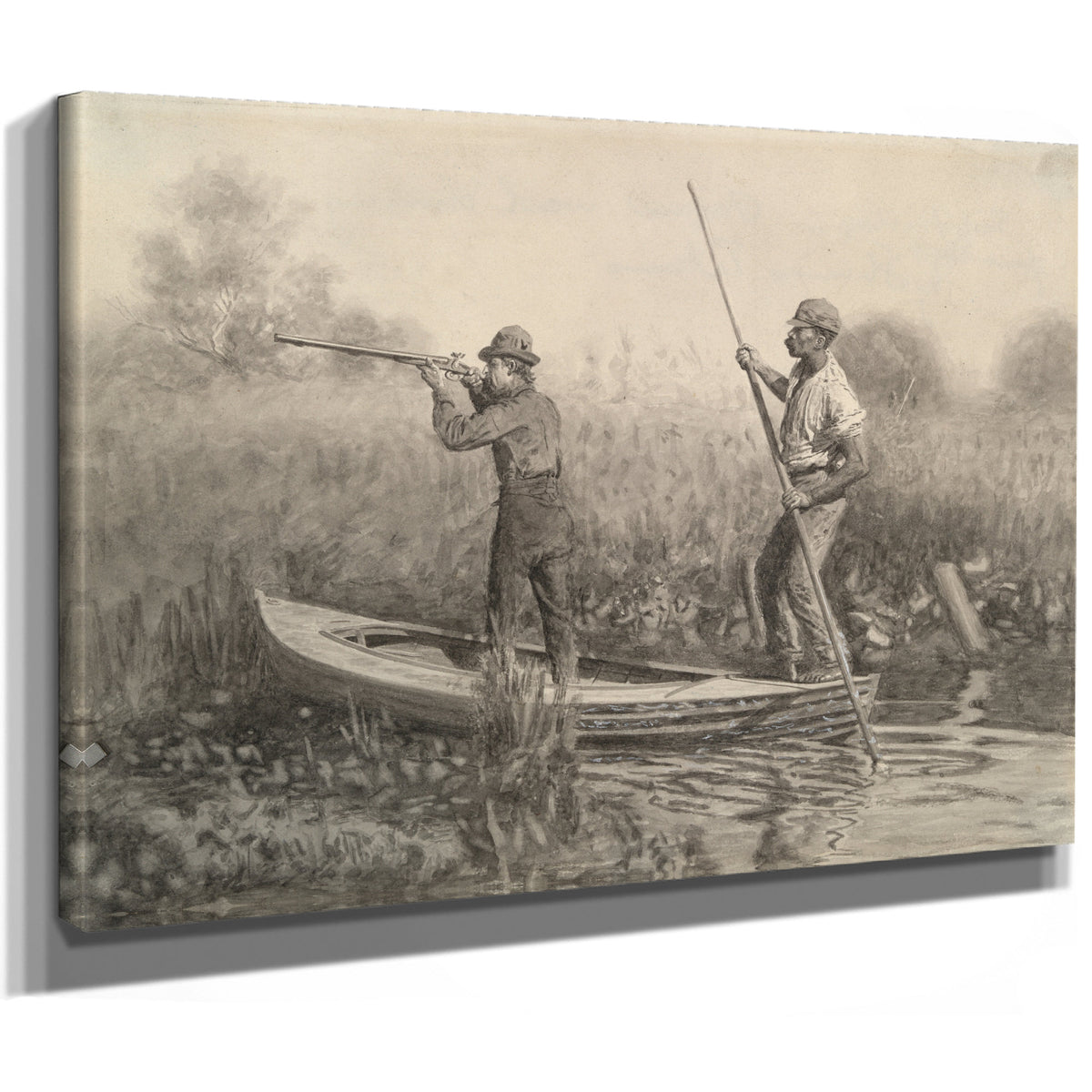 Study Rail Shooting a Punt By Thomas Eakins