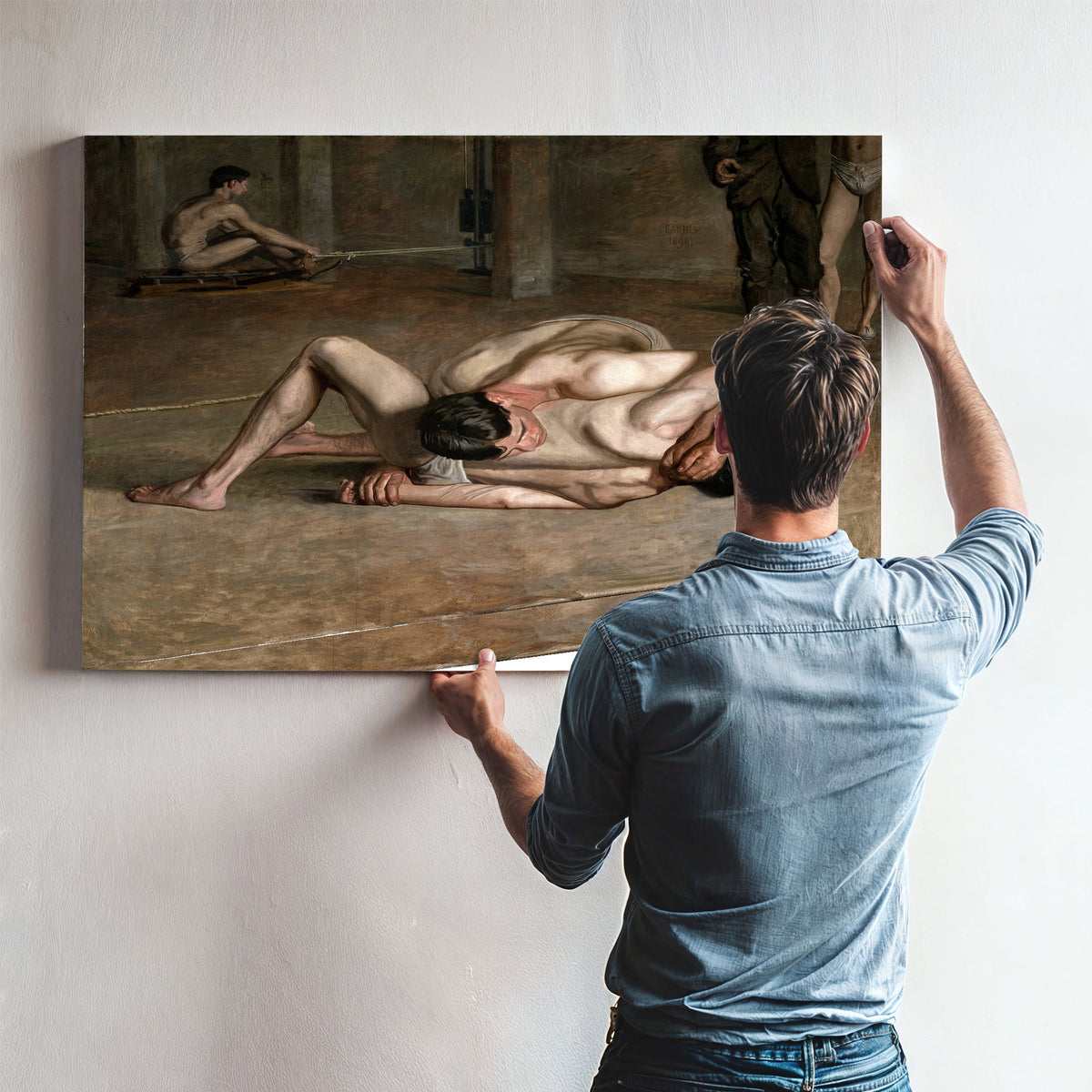 Wrestlers By Thomas Eakins
