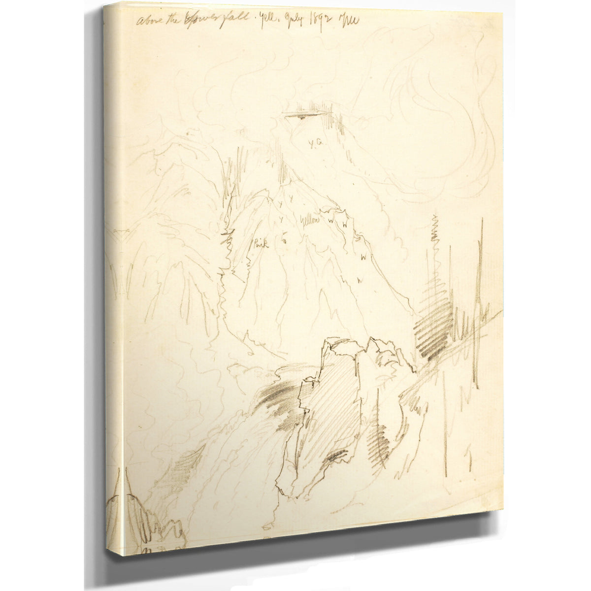 Above Lower Fall Yellowstone 02 By Thomas Moran