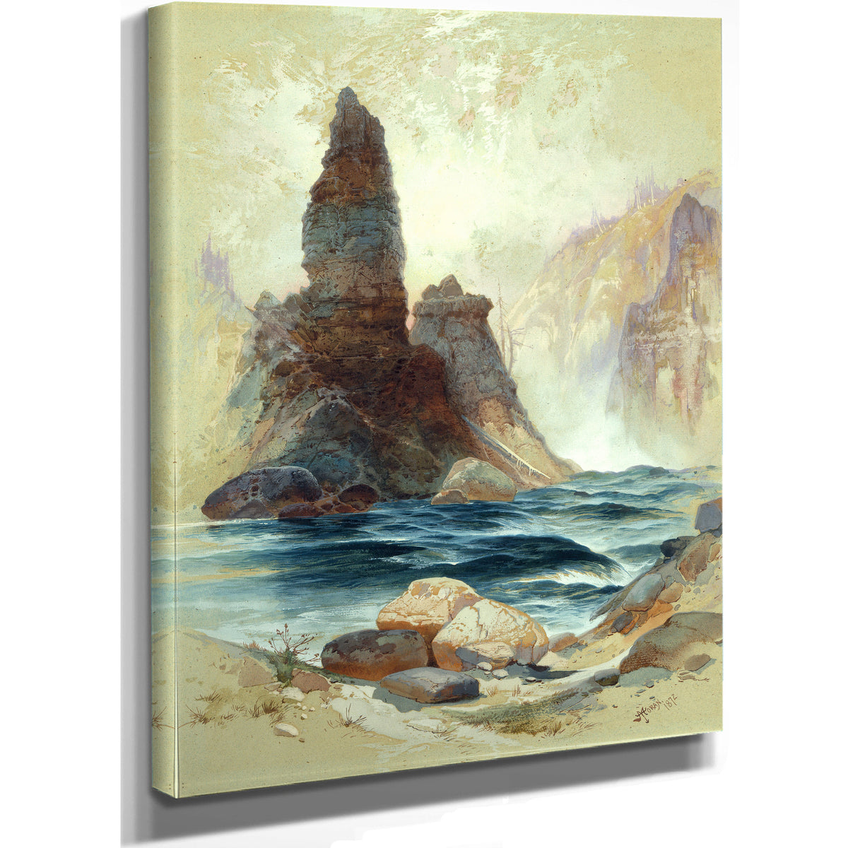 Above Tower Falls Yellowstone 02 By Thomas Moran