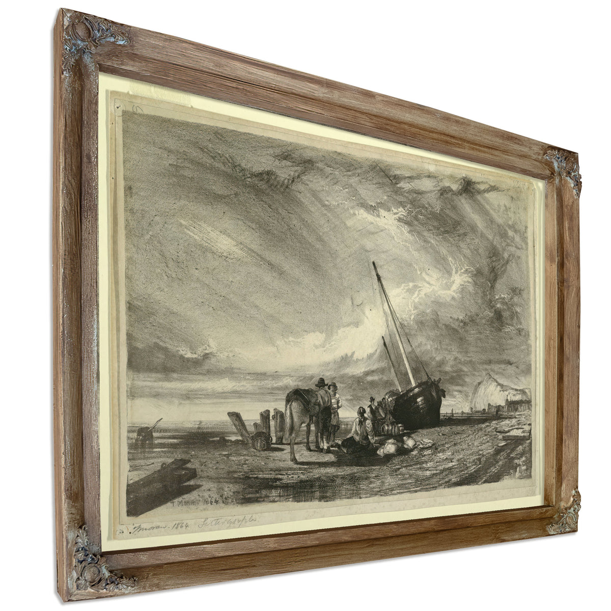 Beached Fishing Boat 0001 By Thomas Moran
