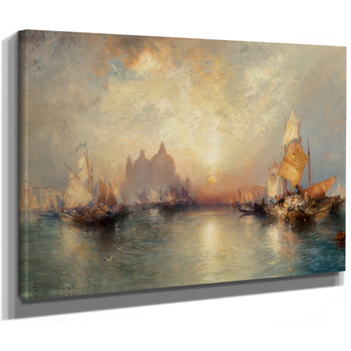 Entrance to Grand Canal Venice 2 02 By Thomas Moran