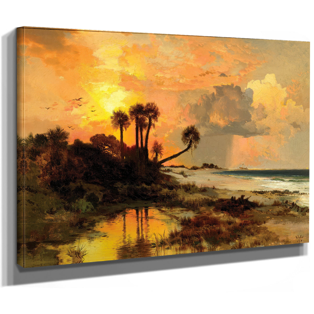 Fort George Island Thomas Moran 1880 By Thomas Moran