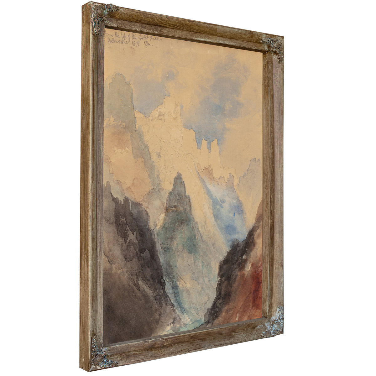 From Top Great Fall Yellowstone 02 By Thomas Moran