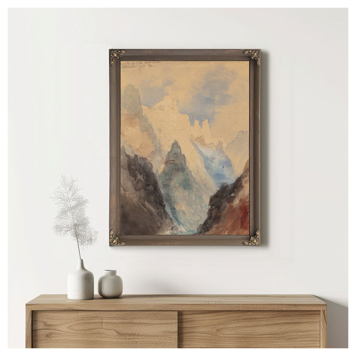 From Top Great Fall Yellowstone 02 By Thomas Moran