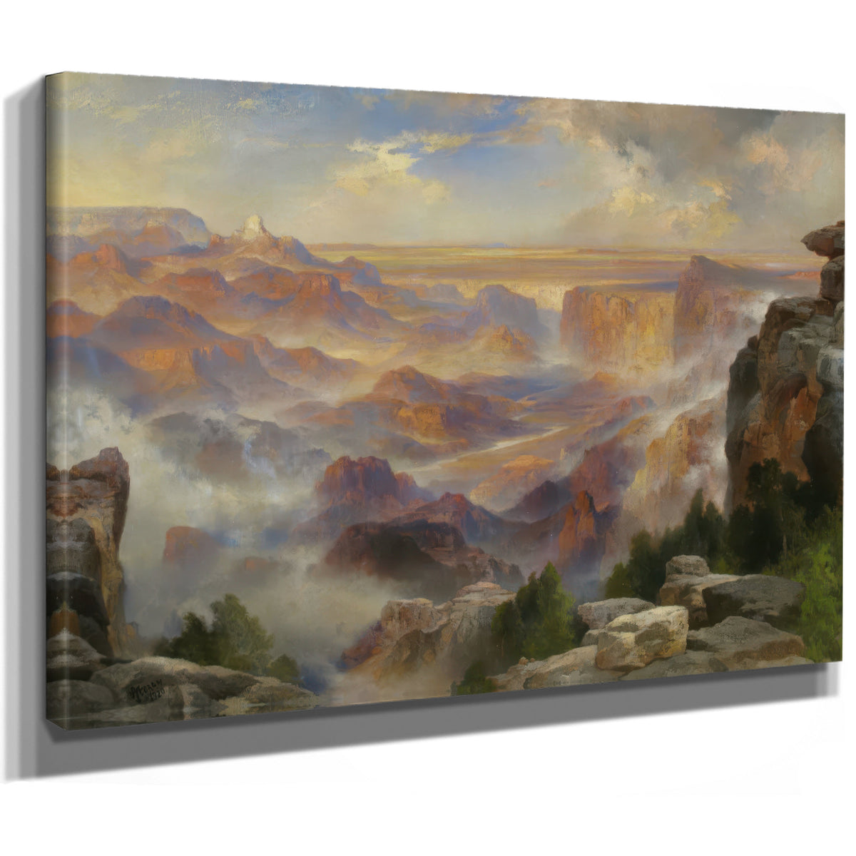 Grand Canyon Scene Eastern End Canyon By Thomas Moran