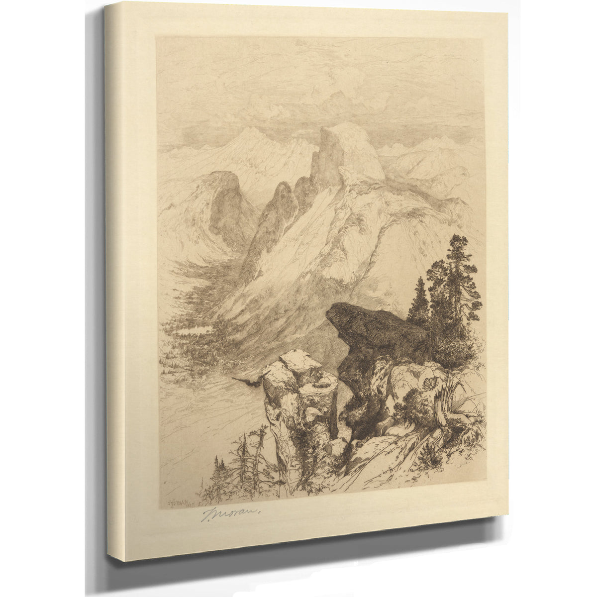 Half Dome Yosemite 03 By Thomas Moran
