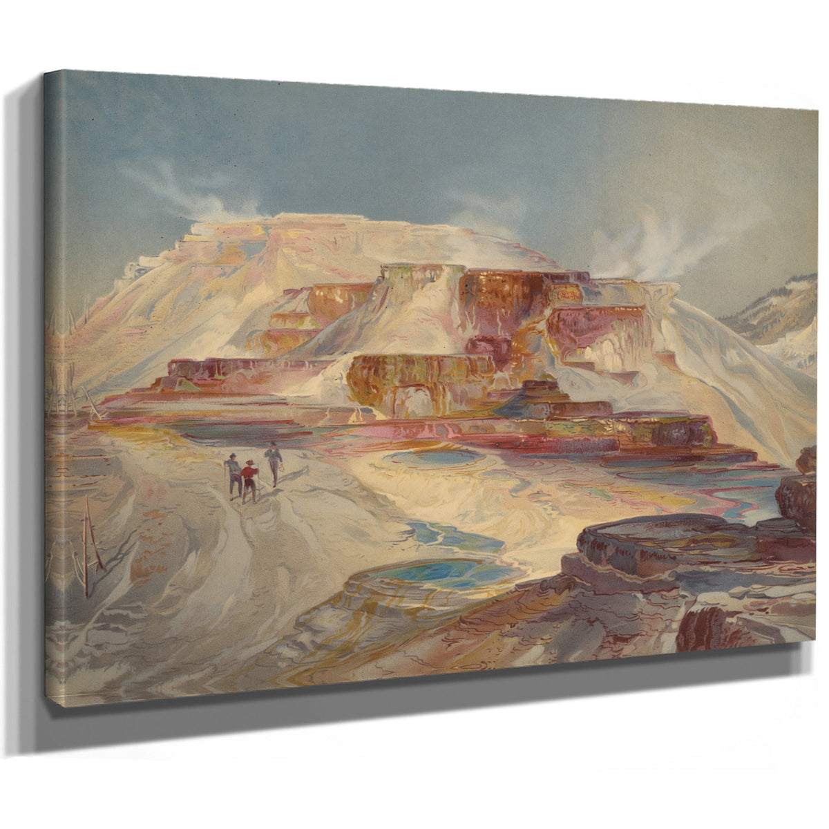 Hot Springs Gardiner S River By Thomas Moran