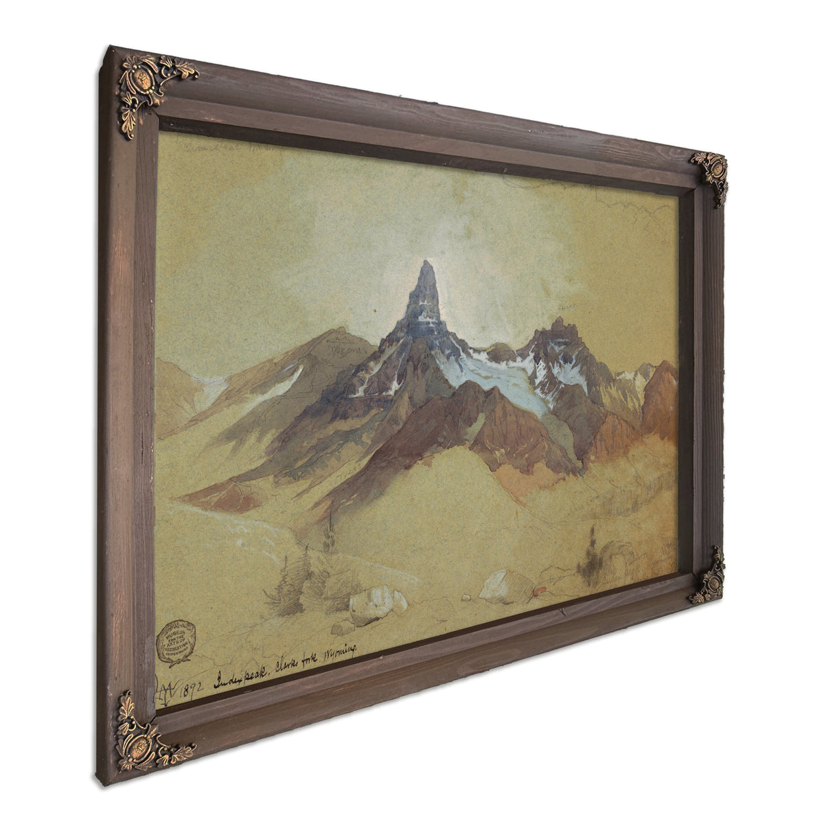 Index Peak Clarks Fork Wyoming 02 By Thomas Moran