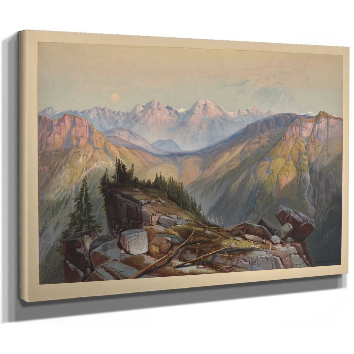 Lower Yellowstone Range 3 02 By Thomas Moran