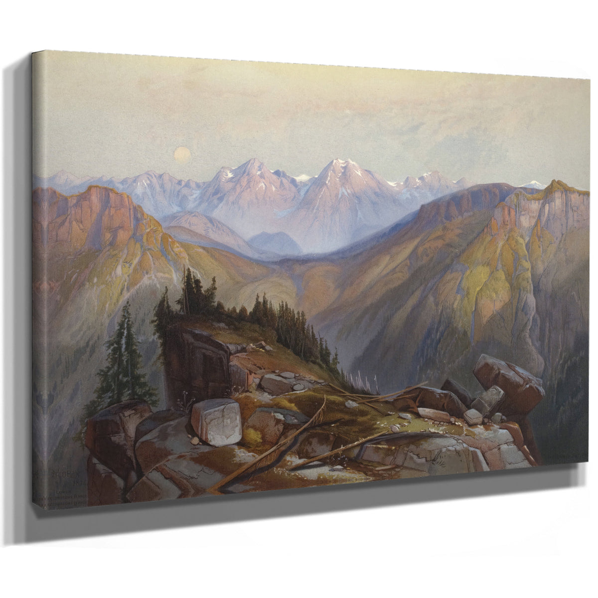 Lower Yellowstone Range Seen By Thomas Moran