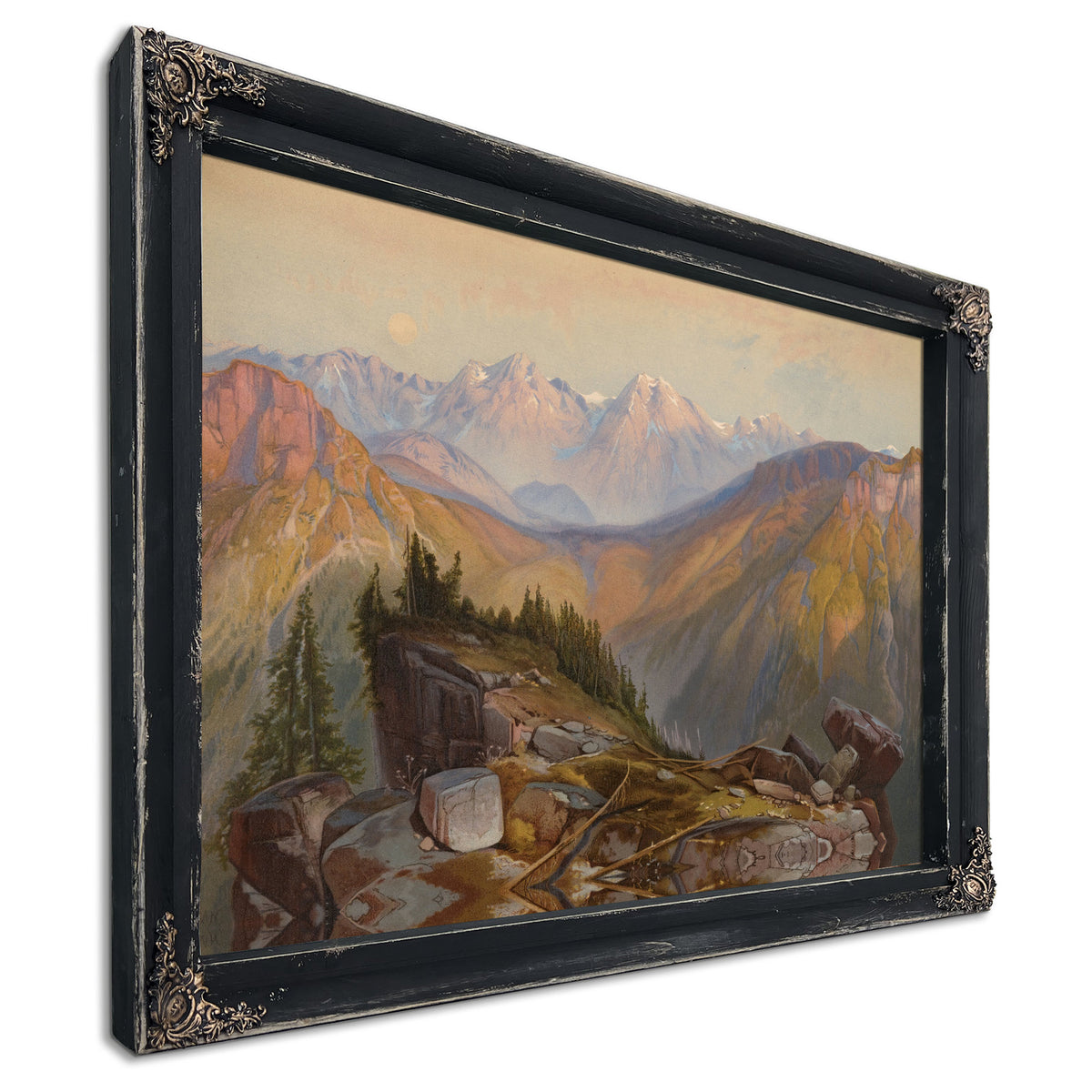 Lower Yellowstone Range Seen the By Thomas Moran