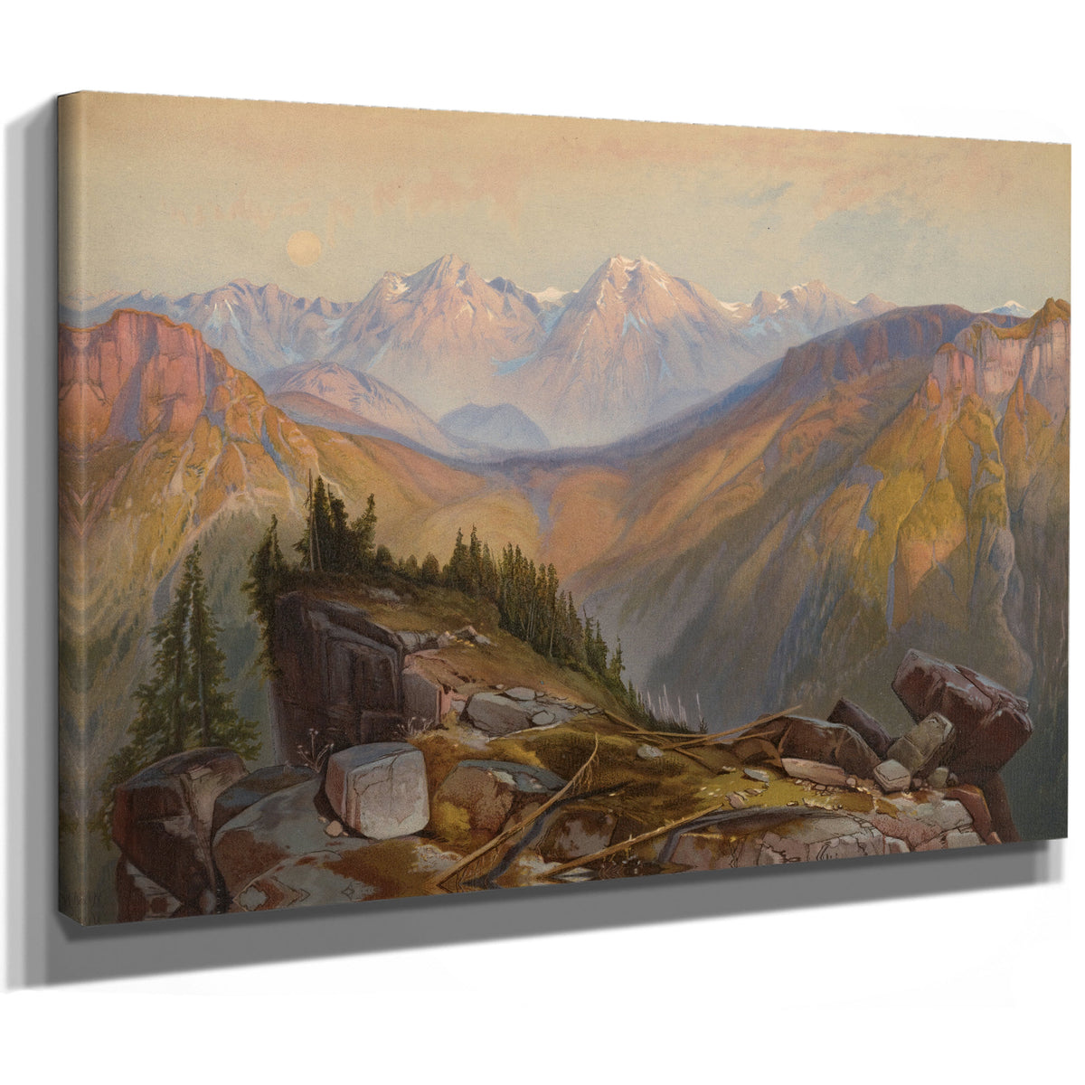 Lower Yellowstone Range Seen the By Thomas Moran