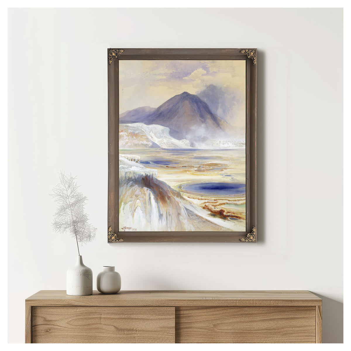 Mammoth Hot Springs Yellowstone Saam By Thomas Moran