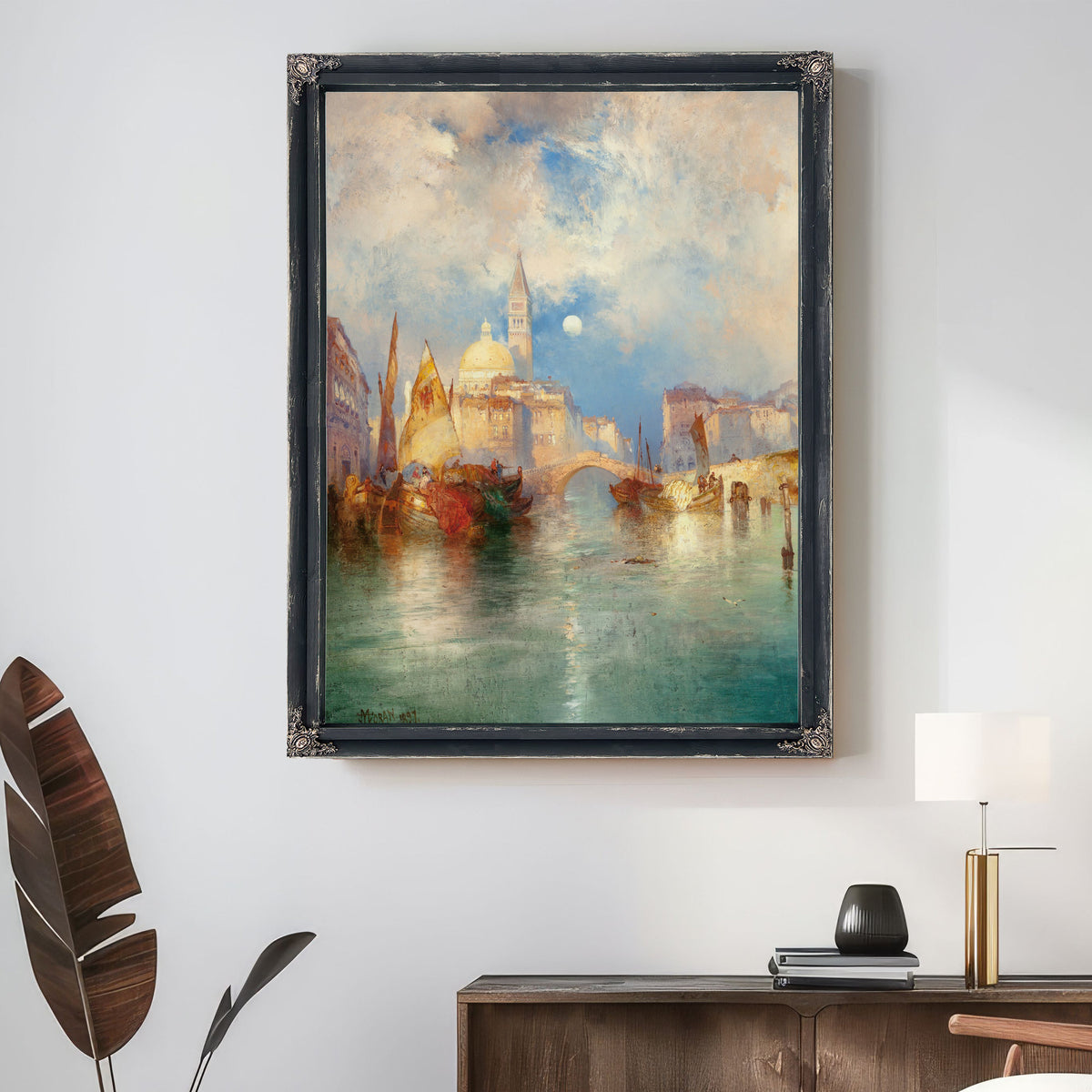 Moonrise Chioggia Venice 02 By Thomas Moran