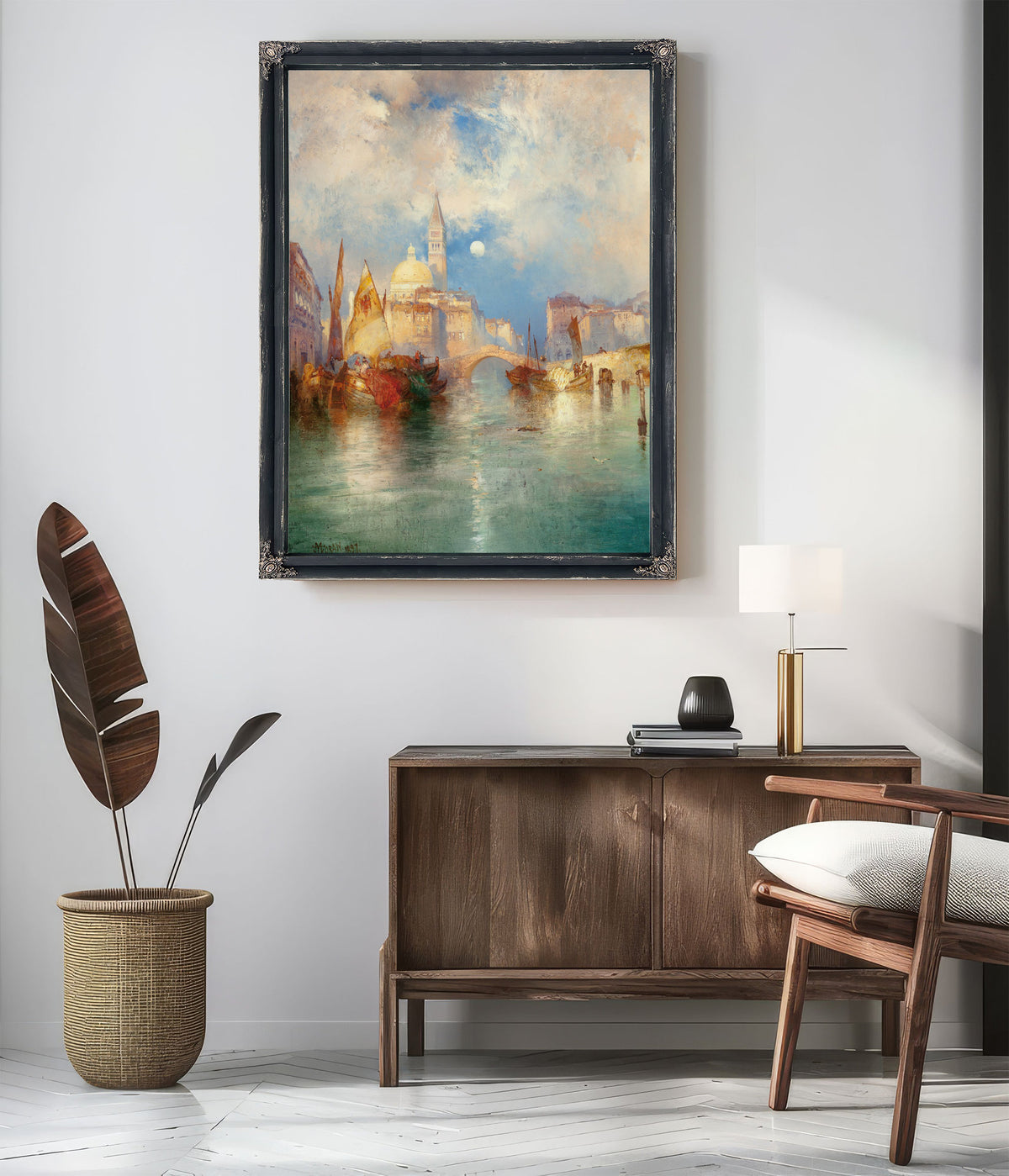 Moonrise Chioggia Venice 02 By Thomas Moran